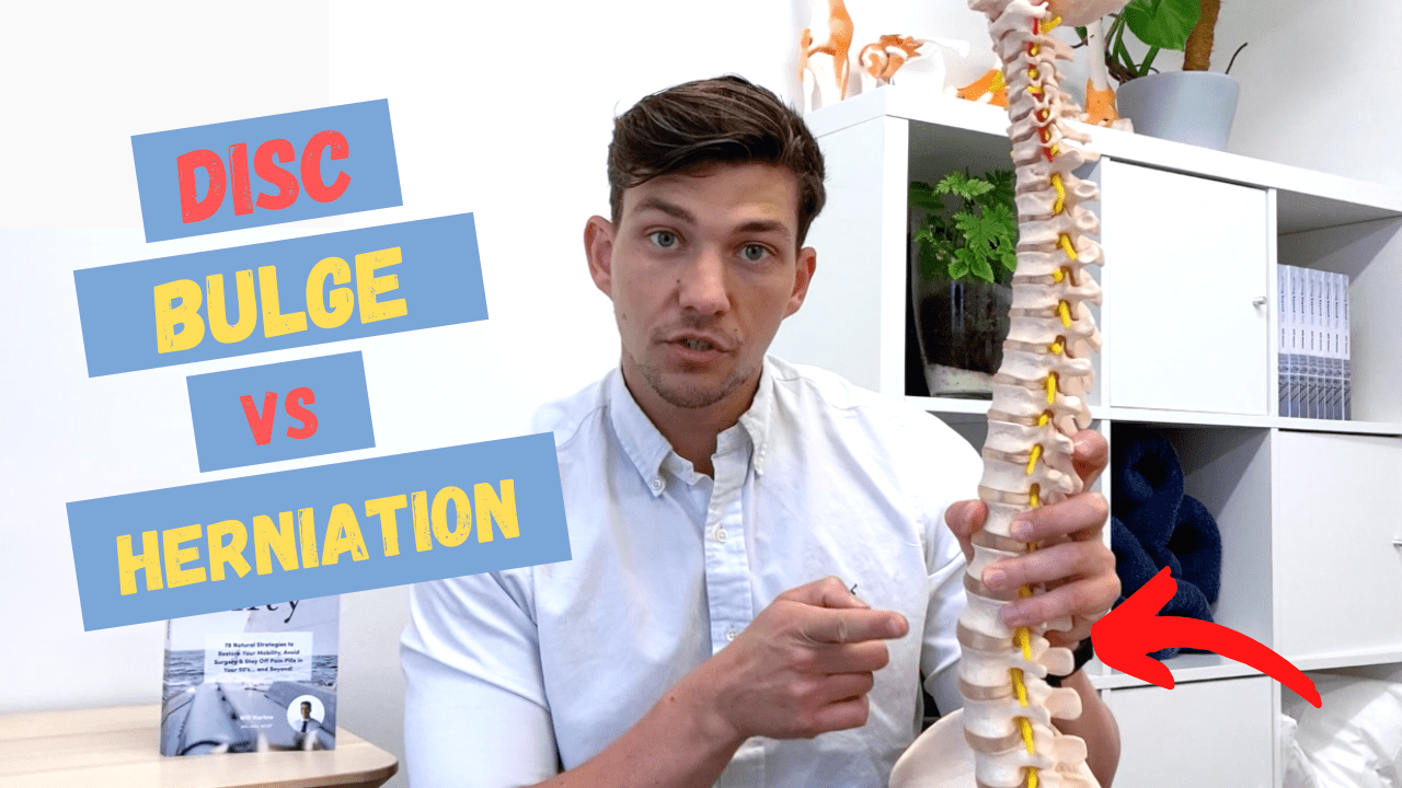 In this episode, Farnham's leading over-50's physiotherapist, Will Harlow, explains the difference between a bulging disc and a herniated disc.