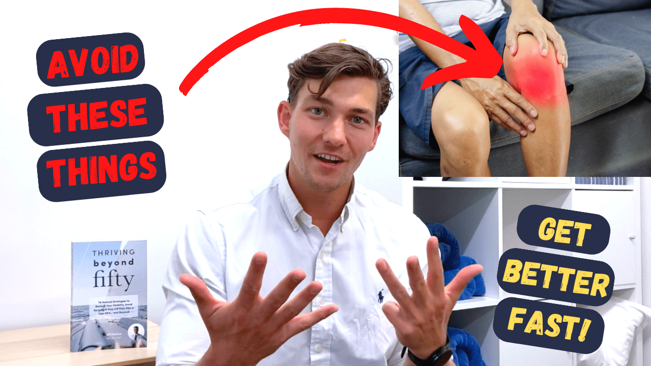In this episode, Farnham's leading over-50's physiotherapist, Will Harlow, reveals the 9 things to AVOID when you have a meniscus tear. Avoid these 9 things to help your meniscus tear get better faster, reduce pain and stiffness and return to the things you enjoy.