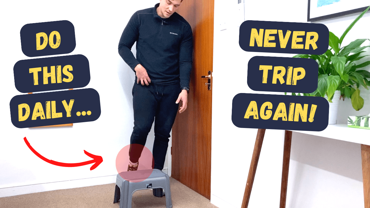In this episode, Farnham's leading over-50's physiotherapist, Will Harlow, reveals one simple exercise you can use to stop you from tripping when you walk!