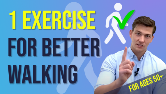 In this episode, Farnham's leading over-50's physiotherapist, Will Harlow, reveals one great exercise - that almost no one knows about - that can improve your walking. This exercise can also help with knee pain.