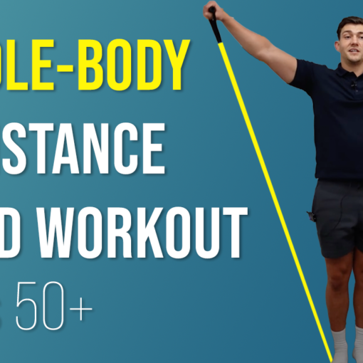 In this episode, Farnham's leading over-50's physiotherapist, Will Harlow, takes you through a whole-body resistance band workout, perfect for people over the age of fifty!