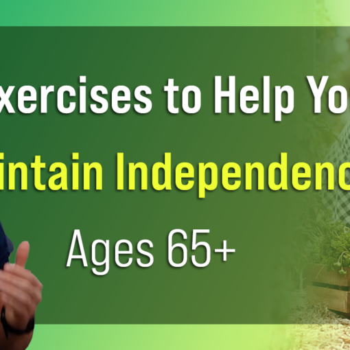 In this video, over-50s specialist physio Will Harlow demonstrates 3 exercises that can help people over the age of 65 to maintain their independence.