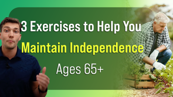 In this video, over-50s specialist physio Will Harlow demonstrates 3 exercises that can help people over the age of 65 to maintain their independence.