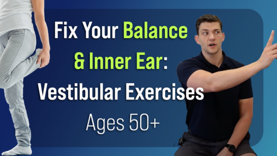 In this episode, Farnham's leading over-50's physiotherapist, Will Harlow, reveals a programme of vestibular exercises to help you improve your balance and inner ear!